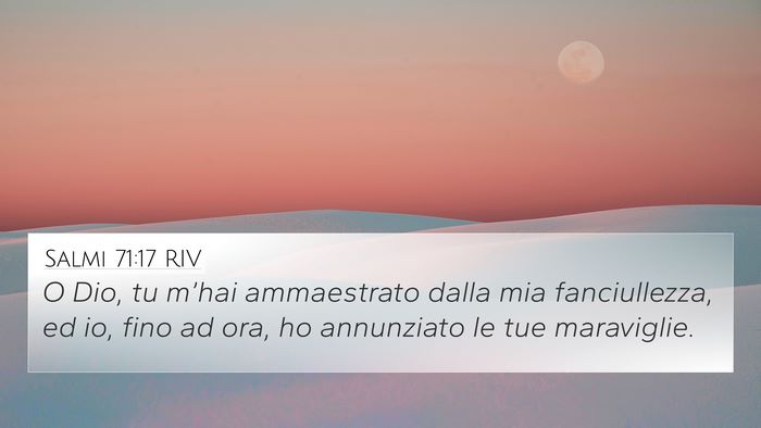 Salmi 71:17 RIV Bible Verse Image