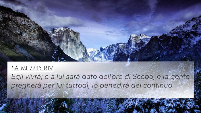 Salmi 72:15 RIV Bible Verse Image