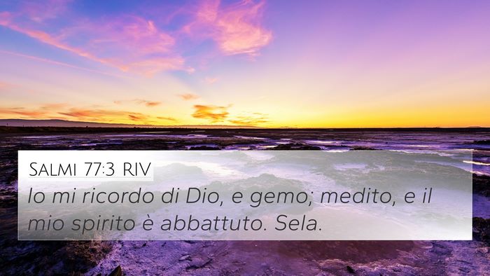 Salmi 77:3 RIV Bible Verse Image