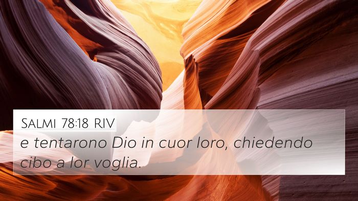 Salmi 78:18 RIV Bible Verse Image