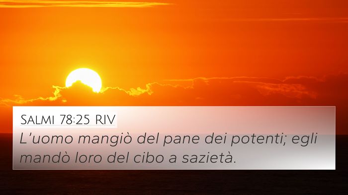 Salmi 78:25 RIV Bible Verse Image
