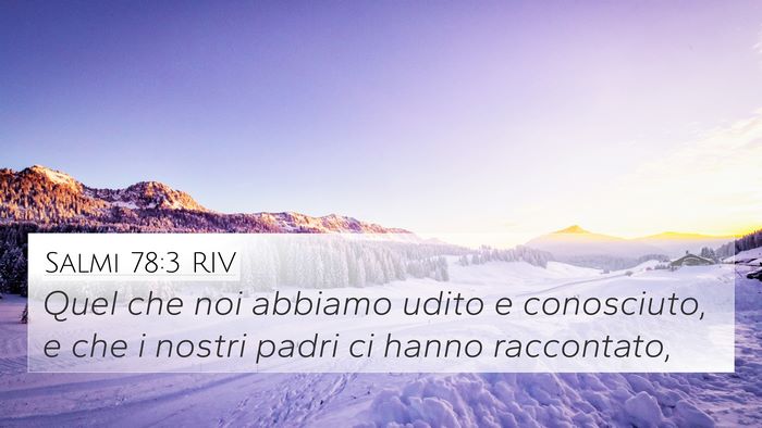 Salmi 78:3 RIV Bible Verse Image