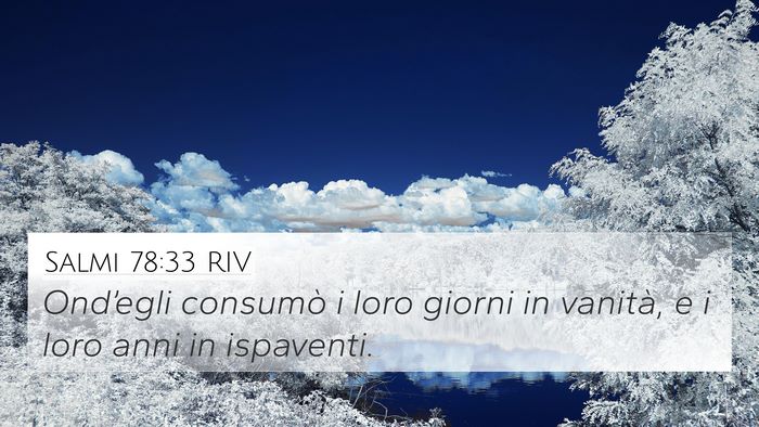 Salmi 78:33 RIV Bible Verse Image