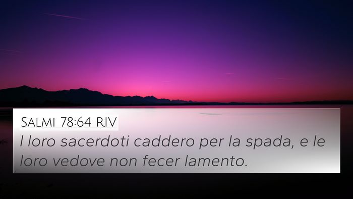 Salmi 78:64 RIV Bible Verse Image