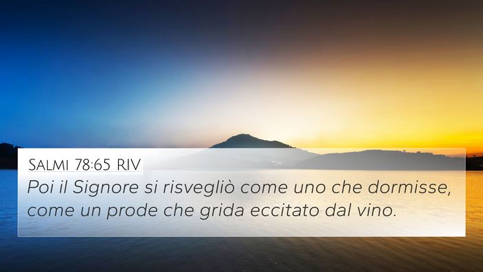 Salmi 78:65 RIV Bible Verse Image