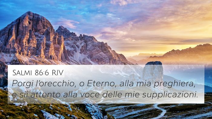 Salmi 86:6 RIV Bible Verse Image