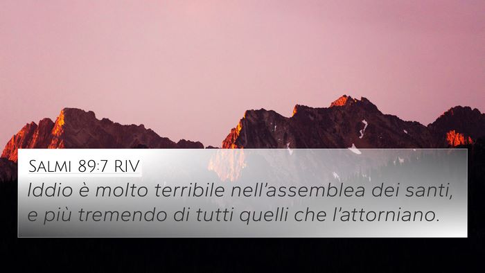 Salmi 89:7 RIV Bible Verse Image