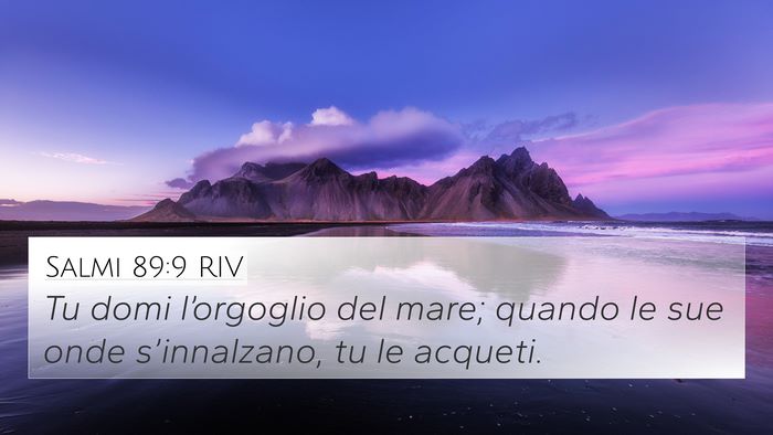 Salmi 89:9 RIV Bible Verse Image
