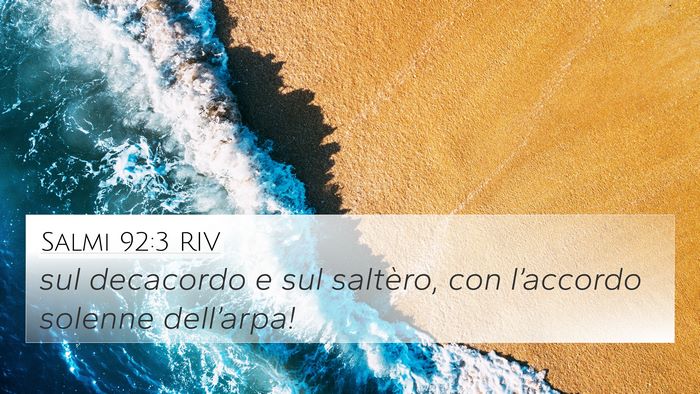 Salmi 92:3 RIV Bible Verse Image