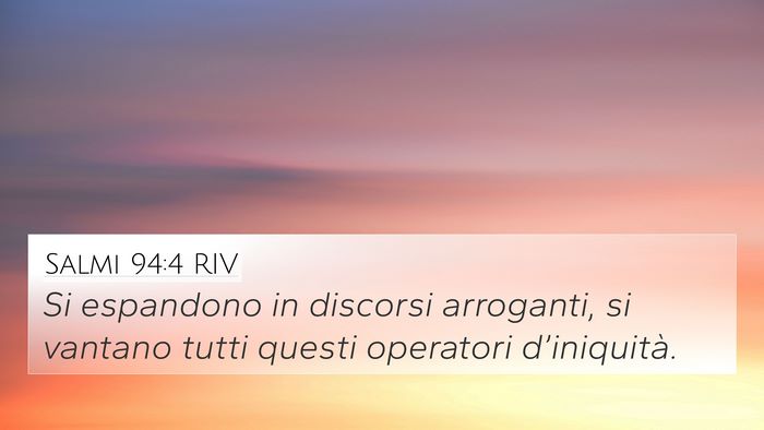 Salmi 94:4 RIV Bible Verse Image