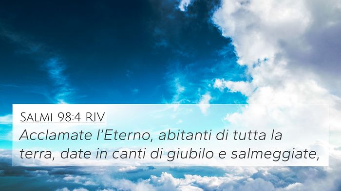 Salmi 98:4 RIV Bible Verse Image