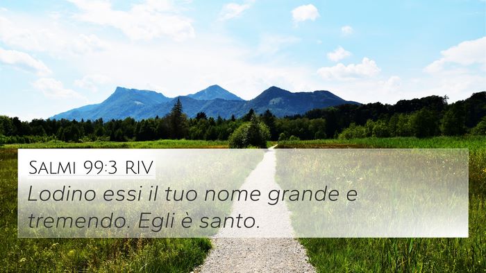 Salmi 99:3 RIV Bible Verse Image