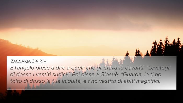 Zaccaria 3:4 RIV 4K Wallpaper - E l’angelo prese a dire a quelli che gli - 4K Wallpaper Bible Verse