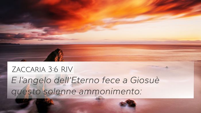 Zaccaria 3:6 RIV 4K Wallpaper - E l’angelo dell’Eterno fece a Giosuè questo - 4K Wallpaper Bible Verse