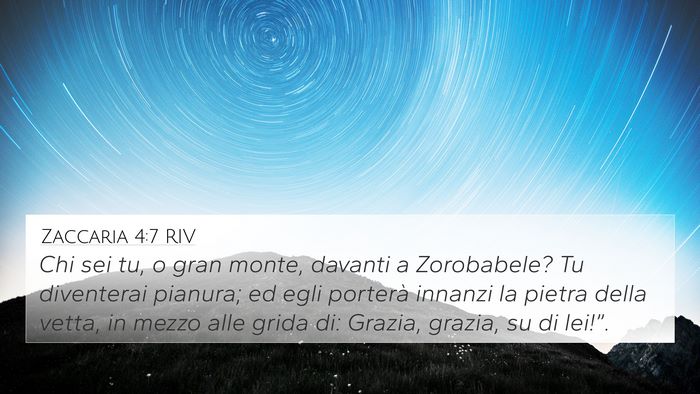 Zaccaria 4:7 RIV Bible Verse Image