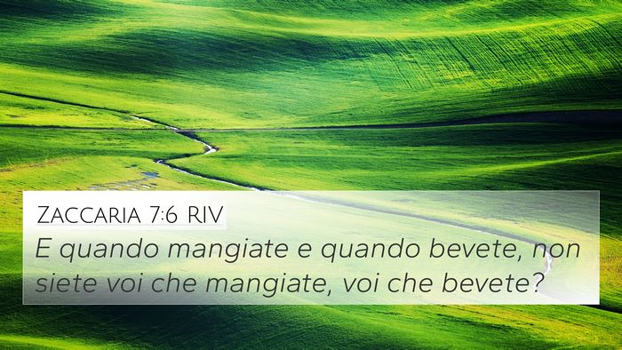 Zaccaria 7:6 RIV Bible Verse Image