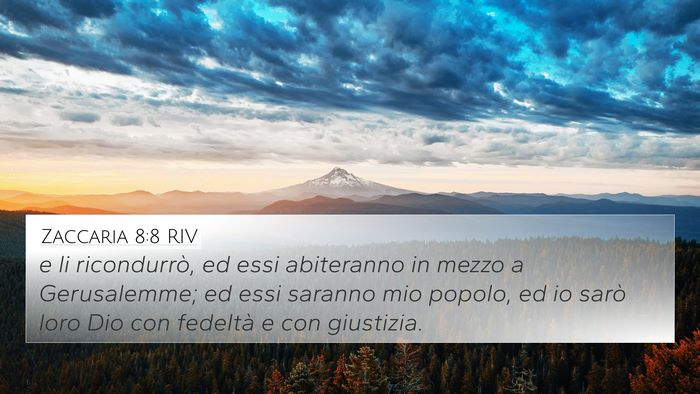 Zaccaria 8:8 RIV Bible Verse Image