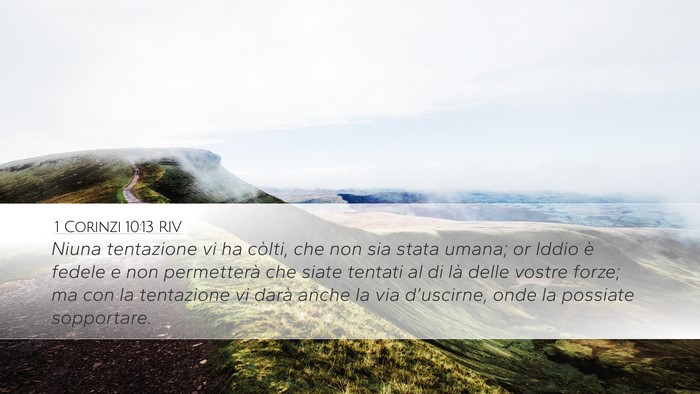 1 Corinzi 10:13 RIV Bible Verse Image