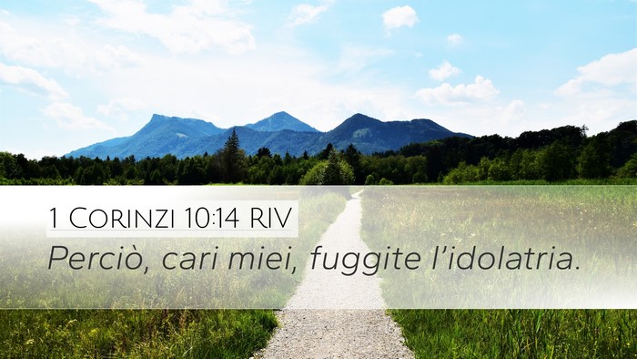 1 Corinzi 10:14 RIV Bible Verse Image