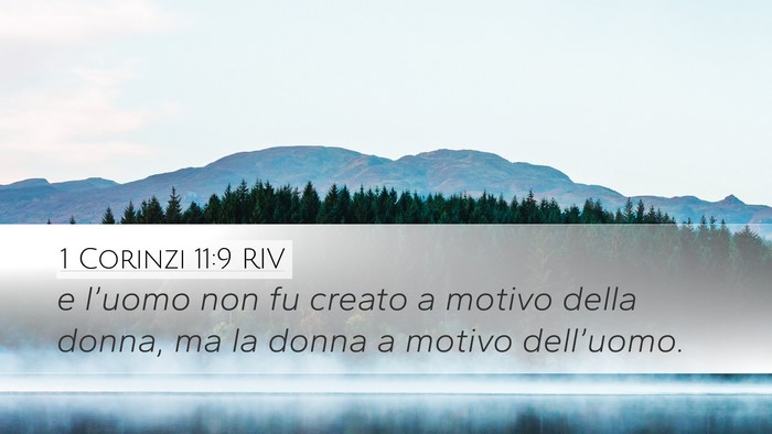 1 Corinzi 11:9 RIV Bible Verse Image
