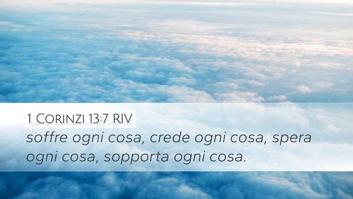 1 Corinzi 13:7 RIV Bible Verse Image