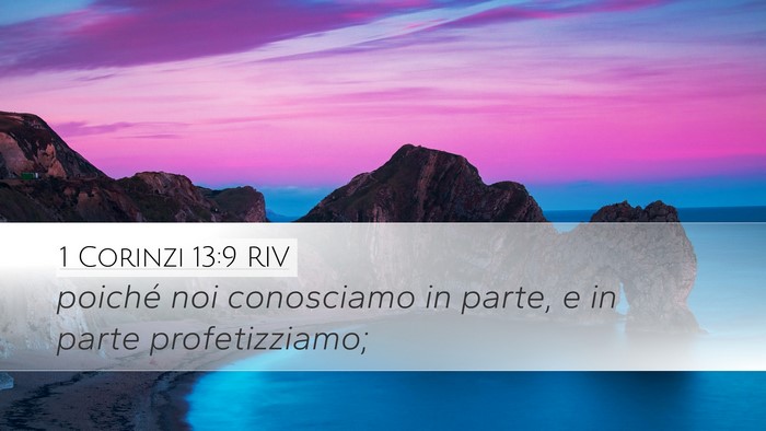1 Corinzi 13:9 RIV Bible Verse Image