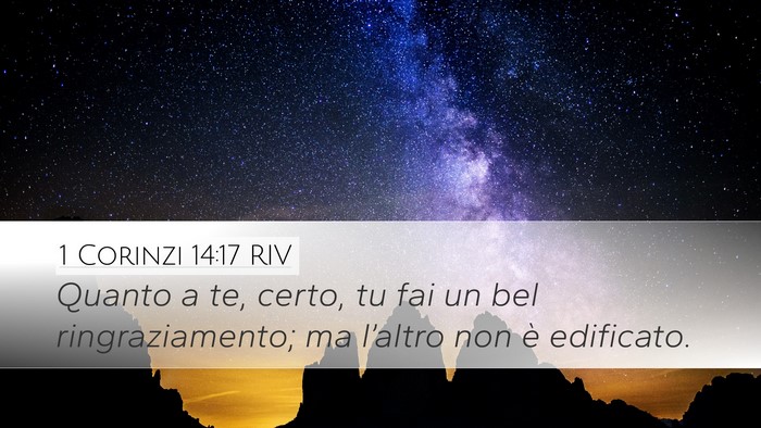 1 Corinzi 14:17 RIV Bible Verse Image