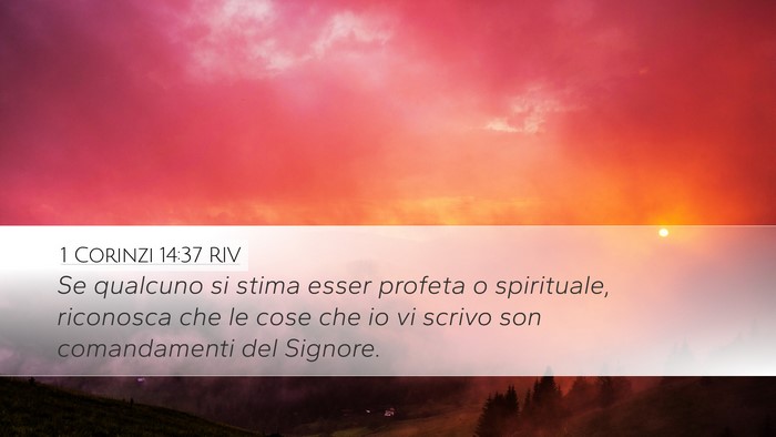1 Corinzi 14:37 RIV Bible Verse Image