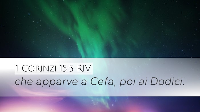 1 Corinzi 15:5 RIV Bible Verse Image