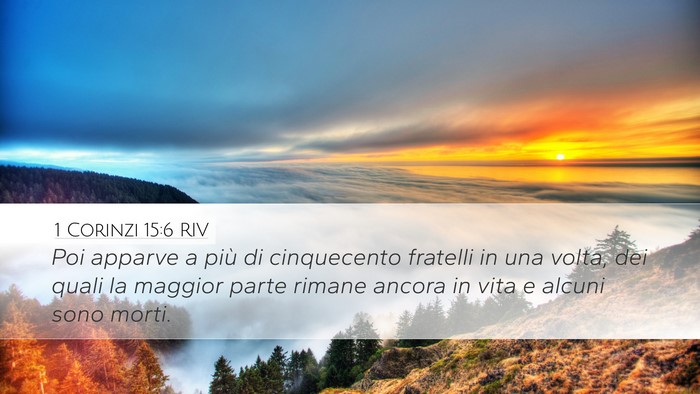 1 Corinzi 15:6 RIV Bible Verse Image