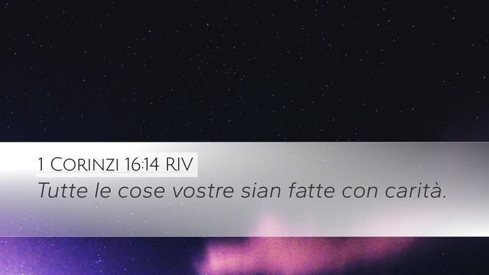 1 Corinzi 16:14 RIV Bible Verse Image