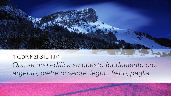1 Corinzi 3:12 RIV Bible Verse Image
