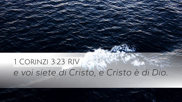 1 Corinzi 3:23 RIV Bible Verse Image