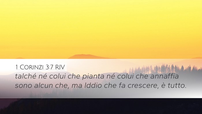 1 Corinzi 3:7 RIV Bible Verse Image