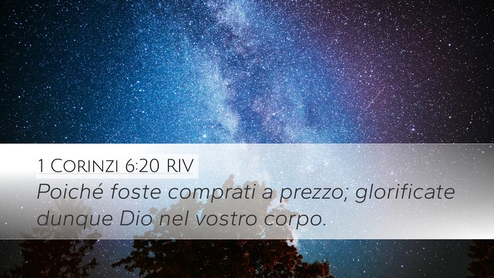 1 Corinzi 6:20 RIV Bible Verse Image