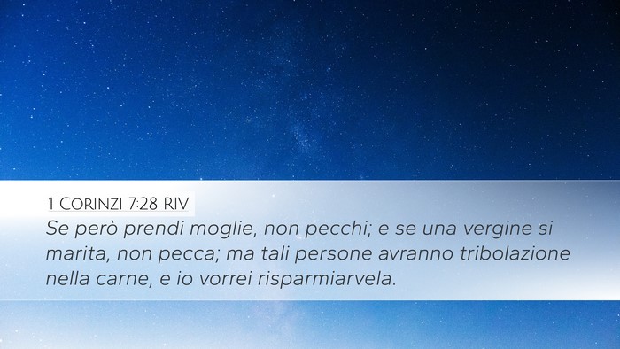 1 Corinzi 7:28 RIV Bible Verse Image