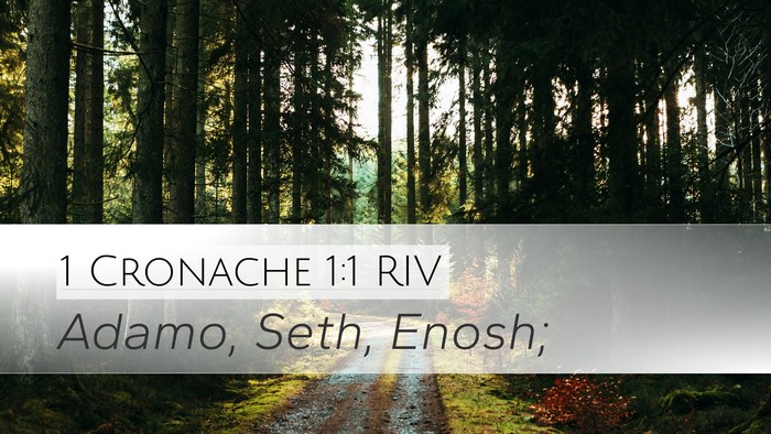 1 Cronache 1:1 RIV Desktop Wallpaper - Adamo, Seth, - Desktop Bible Verse Wallpaper