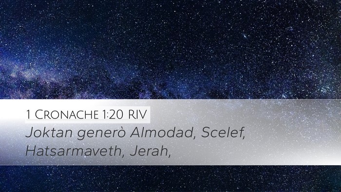 1 Cronache 1:20 RIV Desktop Wallpaper - Joktan generò Almodad, Scelef, Hatsarmaveth, - Desktop Bible Verse Wallpaper