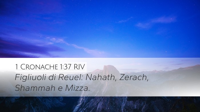 1 Cronache 1:37 RIV Desktop Wallpaper - Figliuoli di Reuel: Nahath, Zerach, Shammah e - Desktop Bible Verse Wallpaper