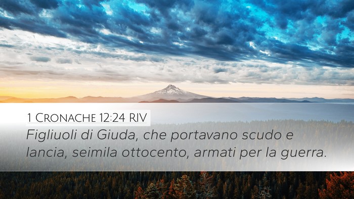 1 Cronache 12:24 RIV Desktop Wallpaper - Figliuoli di Giuda, che portavano scudo e lancia, - Desktop Bible Verse Wallpaper