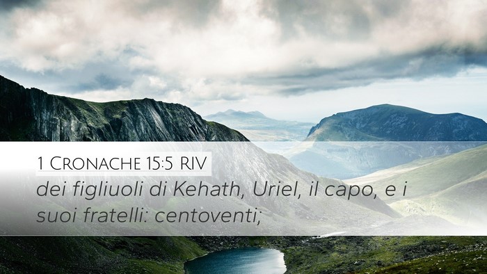 1 Cronache 15:5 RIV Desktop Wallpaper - dei figliuoli di Kehath, Uriel, il capo, e i suoi - Desktop Bible Verse Wallpaper
