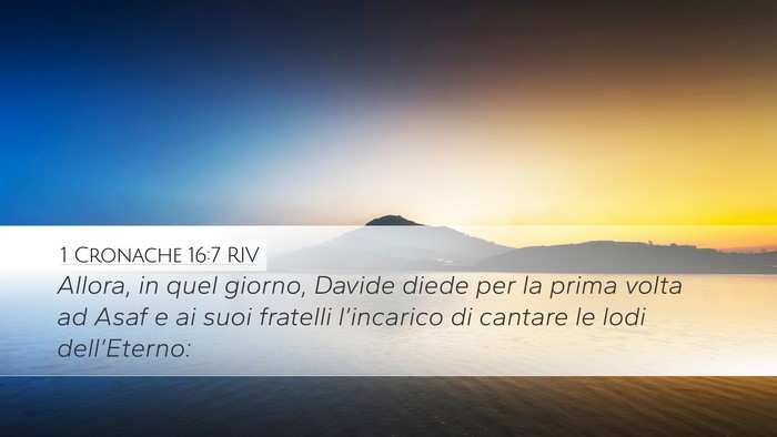 1 Cronache 16:7 RIV Bible Verse Image