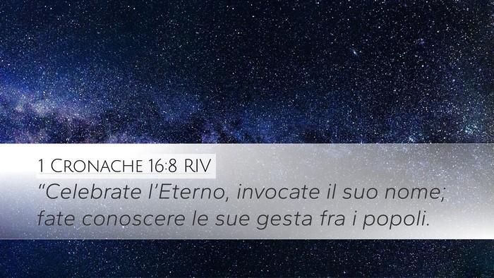1 Cronache 16:8 RIV Bible Verse Image