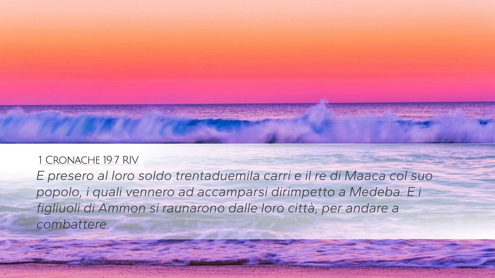 1 Cronache 19:7 RIV Desktop Wallpaper - E presero al loro soldo trentaduemila carri e il - Desktop Bible Verse Wallpaper