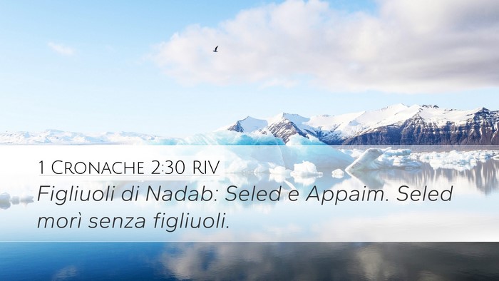 1 Cronache 2:30 RIV Desktop Wallpaper - Figliuoli di Nadab: Seled e Appaim. Seled morì - Desktop Bible Verse Wallpaper