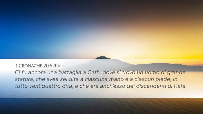 1 Cronache 20:6 RIV Bible Verse Image