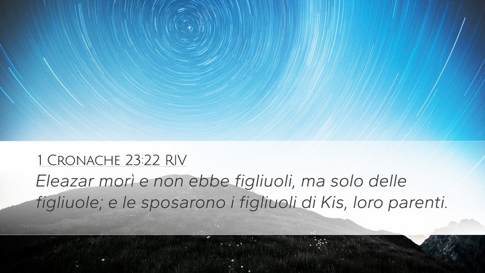 1 Cronache 23:22 RIV Bible Verse Image