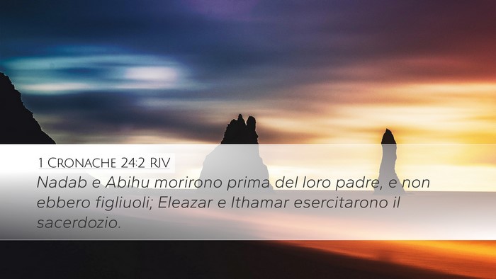 1 Cronache 24:2 RIV Bible Verse Image