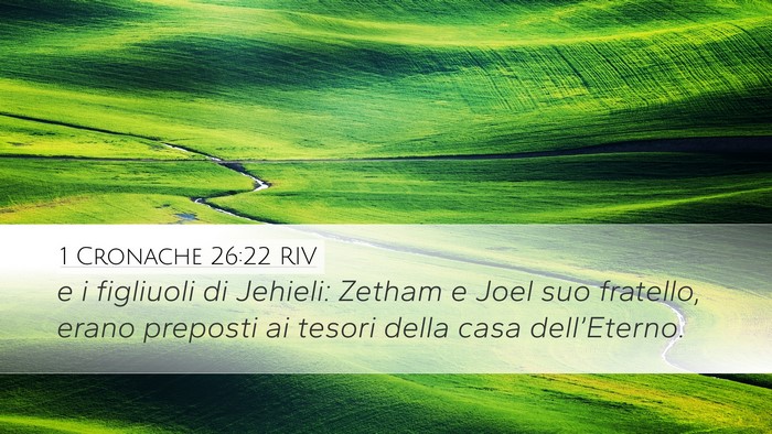 1 Cronache 26:22 RIV Bible Verse Image