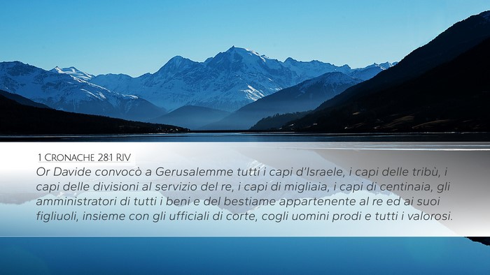1 Cronache 28:1 RIV Bible Verse Image